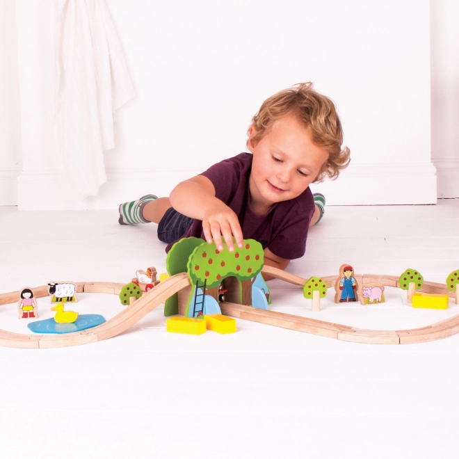 Bigjigs Rail Circuit de Train en Bois Ferme