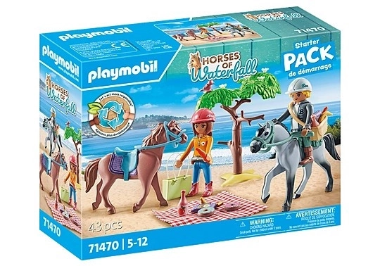 Figurines équestres ensemble 71470 Excursion à cheval sur la plage avec Amélie et Ben
