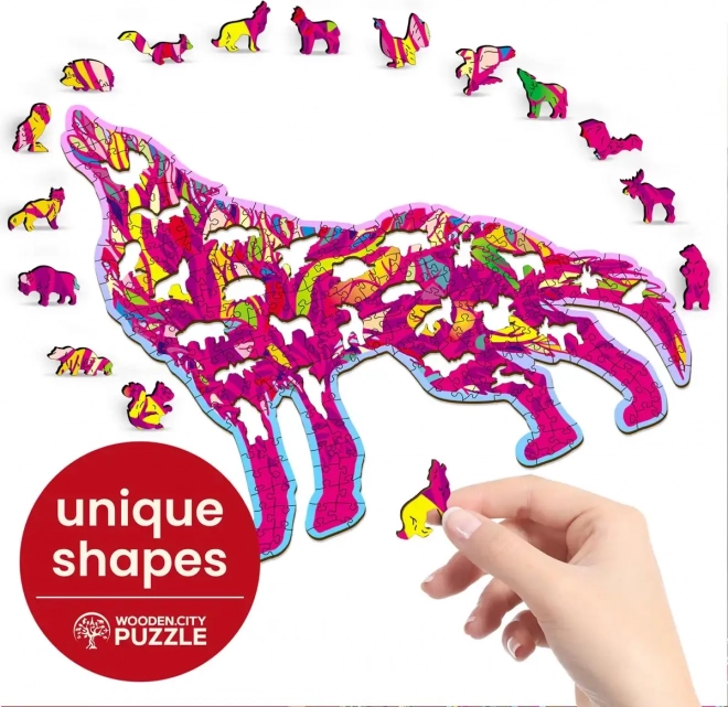 Puzzle en bois Loup hurlant 250 pièces