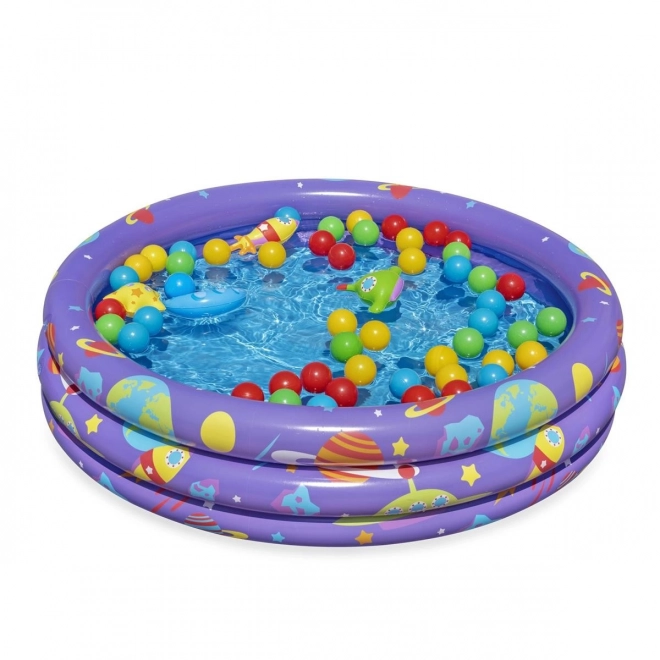 Piscine gonflable intergalactique avec balles 1,02 m x 25 cm