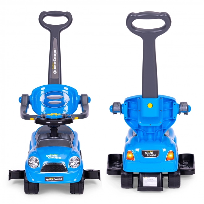Trois-en-un pour enfants avec volant et sons - bleu