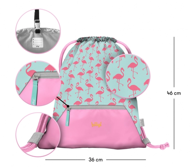 BAAGL Sac Stolaire Flamant Rose