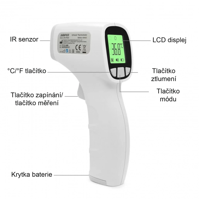 Thermomètre numérique sans contact, Bleu