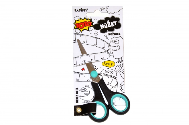 Ciseaux Lux noir-turquoise - 14 cm