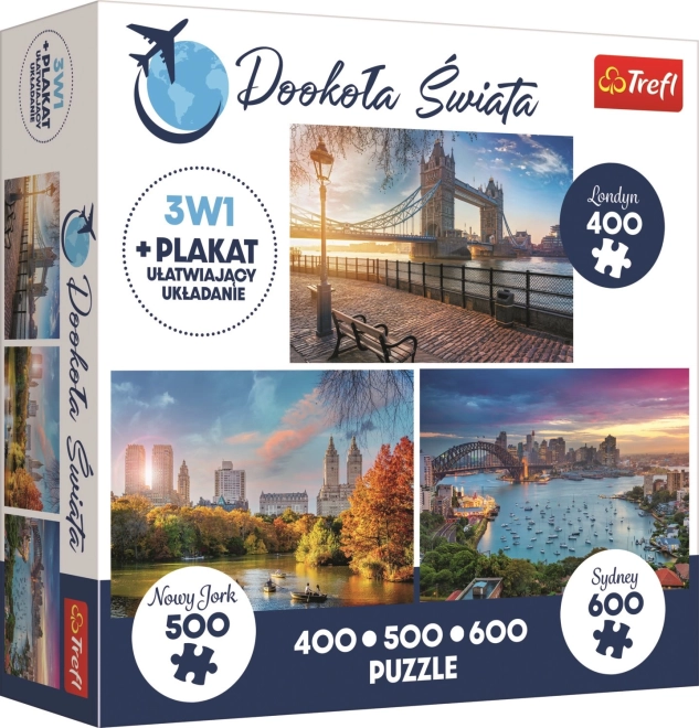 Puzzle Autour du monde : Londres, New York et Sydney