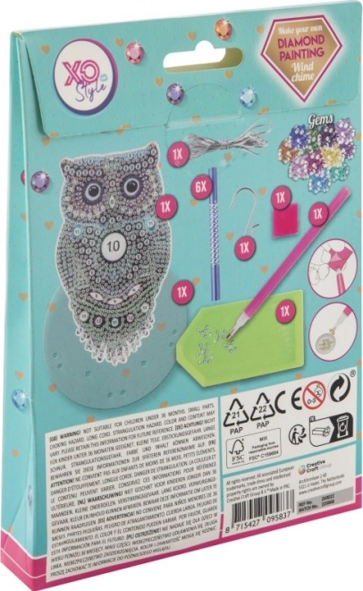 GRAFIX Peinture de Diamant Carillon Hibou