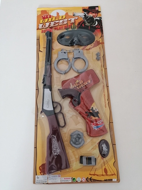 Ensemble de pistolet, menottes, colt