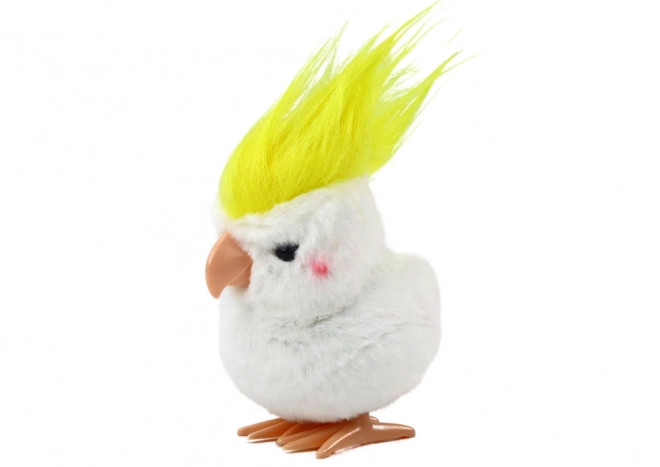 Jouet en peluche à vis Perroquet Sautant Ornement Blanc