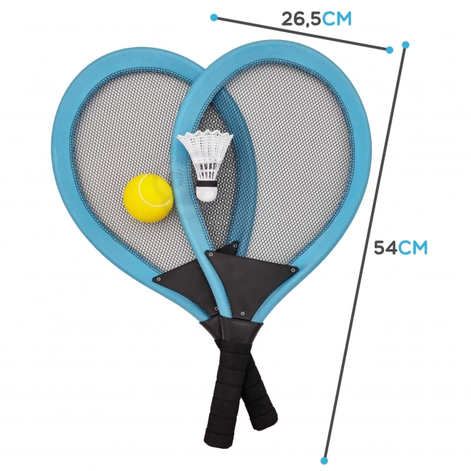ensemble de sport pour enfants de raquettes de tennis et badminton Woopie