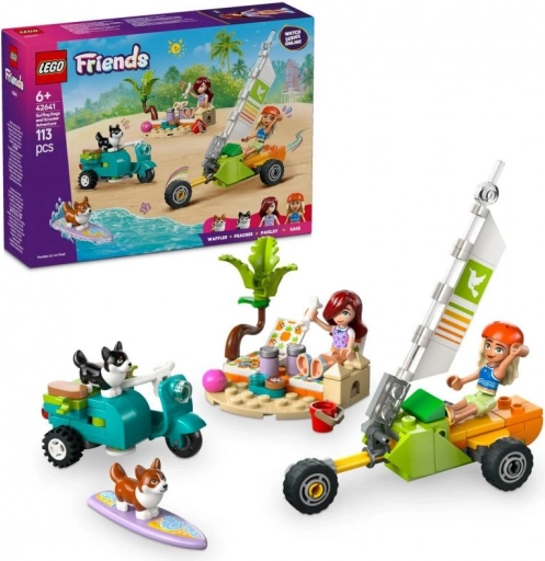 Lego Friends aventure avec des chiens surfeurs et un scooter