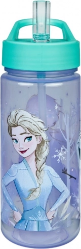 Bouteille pour enfants La Reine des Neiges avec paille
