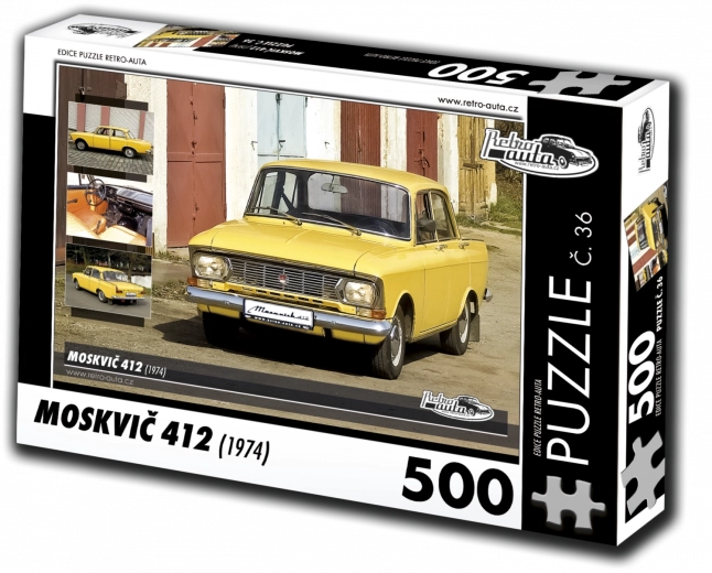 retro-auta puzzle moskvitch 412 (1974) – 500 pièces
