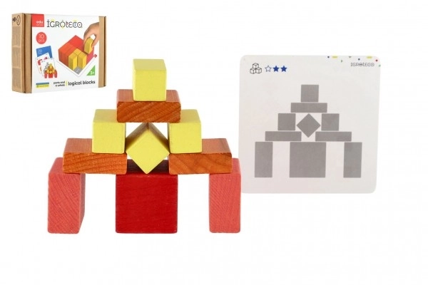 Jeu de construction et casse-tête en bois 2 en 1 pour enfants