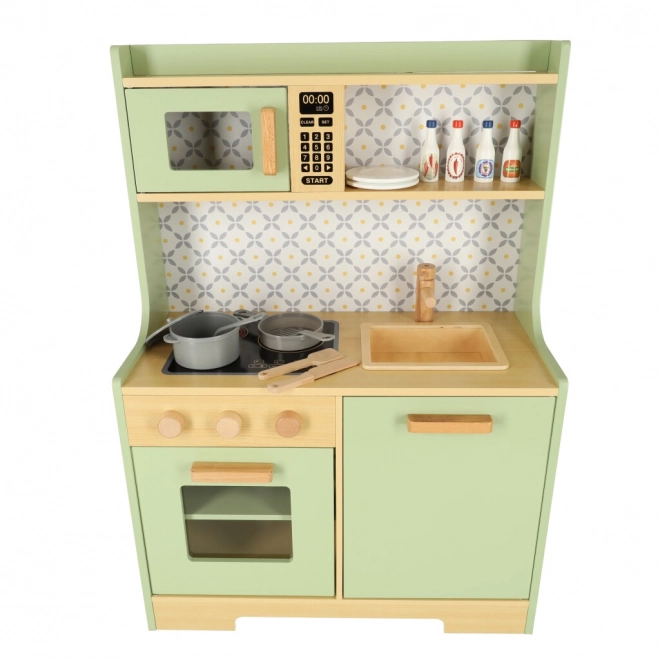 Cuisinière en bois MDF menthe pour enfants