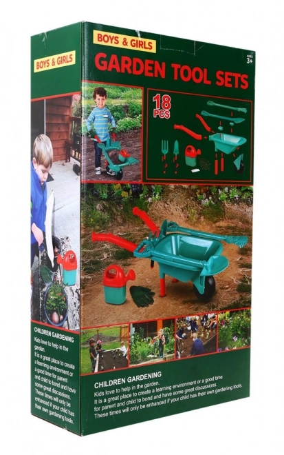 Ensemble d'outils à roulettes pour petits jardins