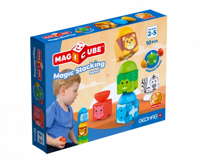 geomag magicube safari – jeu de construction magnétique pour enfants dès 2 ans