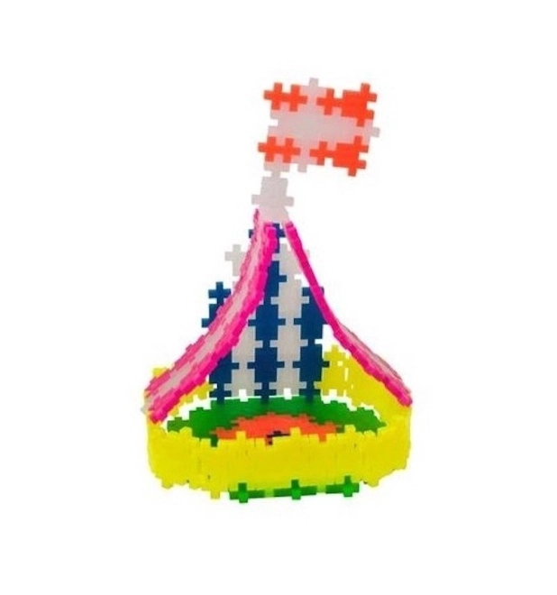 Kit de construction Plus-Plus Mini Mix 600pcs (Pastel/Neon) + 2 plaques de base