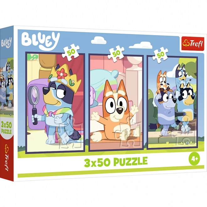 Puzzle 3x50 Rodina Bluey