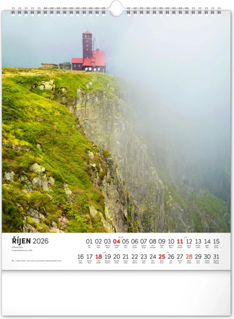Calendrier mural Krkonoše 2026