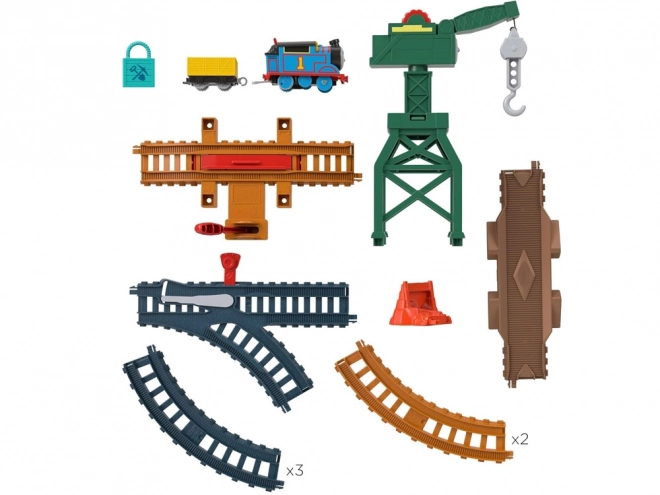 Tom et ses amis locomotive avec grue Charles et cargaison
