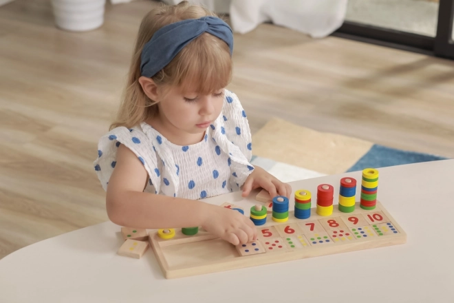 Jeu de comptage en bois