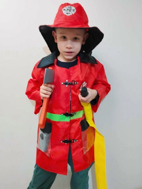 Déguisement de carnaval de pompier avec talkie-walkie 3-8 ans