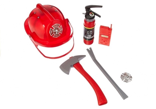 Costume de pompier pour enfants avec casque et accessoires
