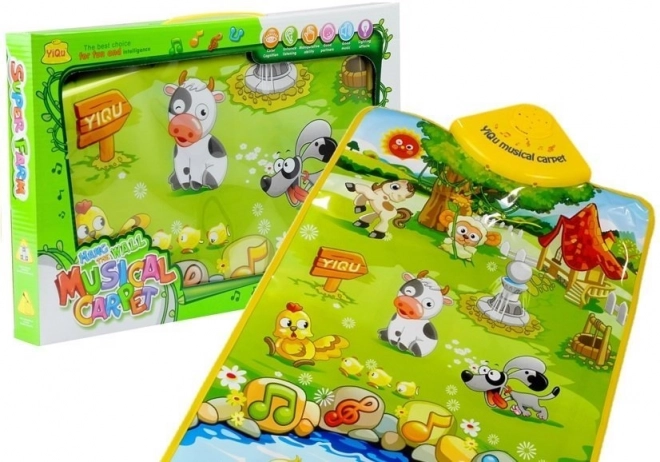Tapis éducatif et musical avec sons d'animaux de la ferme