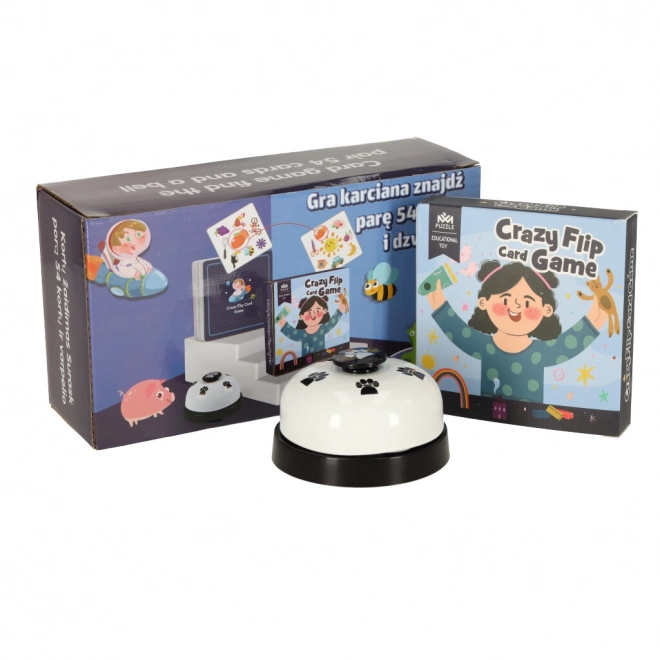 Jeu de cartes Trouver la paire avec 54 cartes et une cloche