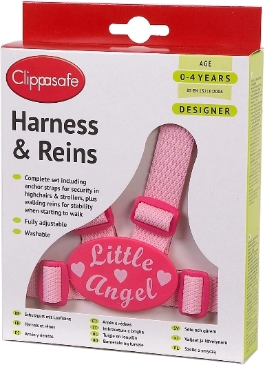 Laisse et harnais pour enfants CLIPPASAFE – rose