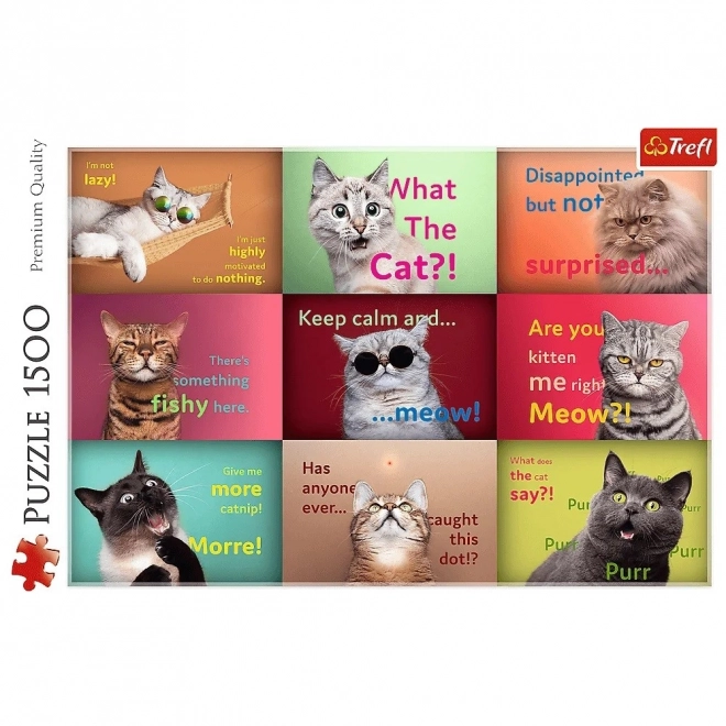 Puzzle 1500 Portraits de chats amusants