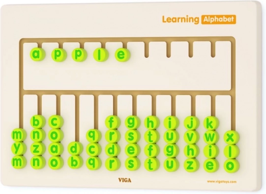 table sensorielle d’apprentissage de l’alphabet VIGA
