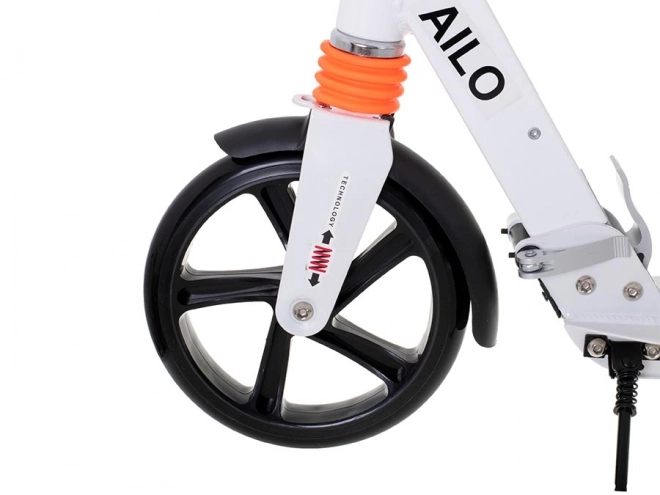 AILO trottinette pliable urbaine 200mm roues amortisseurs avant arrière GIMME – Blanc