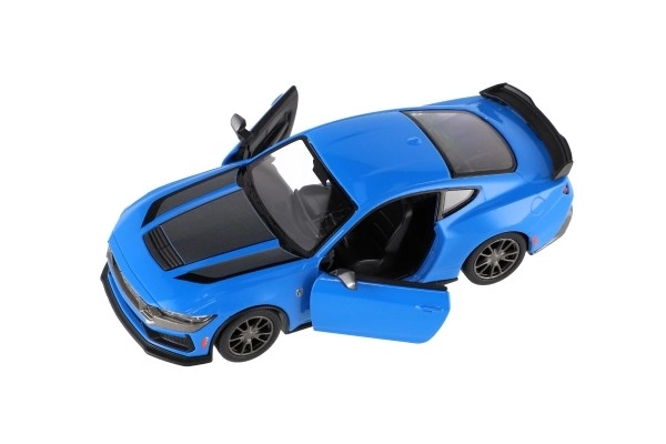 Voiture Kinsmart 2024 Ford Mustang Dark Horse 1:38 métal/plastique 12,5cm 4 couleurs à remontoir 12pcs en boîte