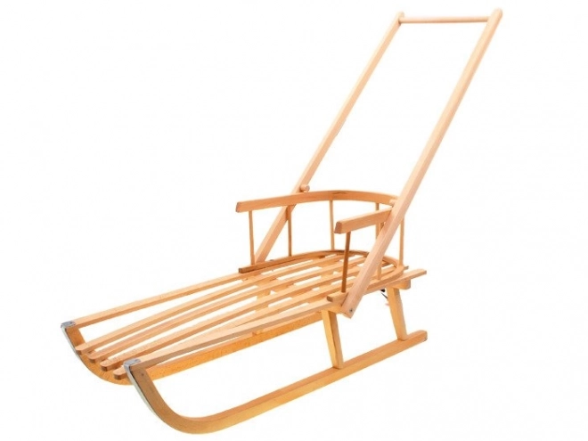 Luge en bois polonaises avec barre de poussée SP0370