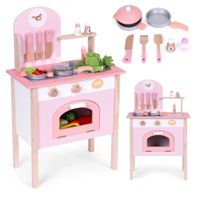 Cuisine enfant rose avec 8 accessoires ECOTOYS