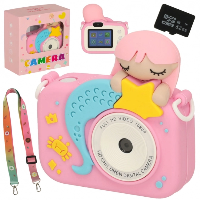 Appareil photo numérique rose pour enfants