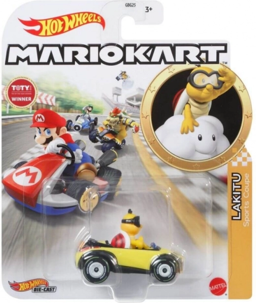 Hot Wheels Mario Kart – Lakitu voiture de course en métal 1:64