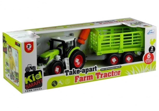 Tracteur démontable avec remorque 43 cm