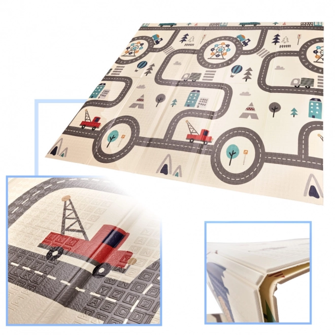 Tapis éducatif pliable en mousse rue/forêt
