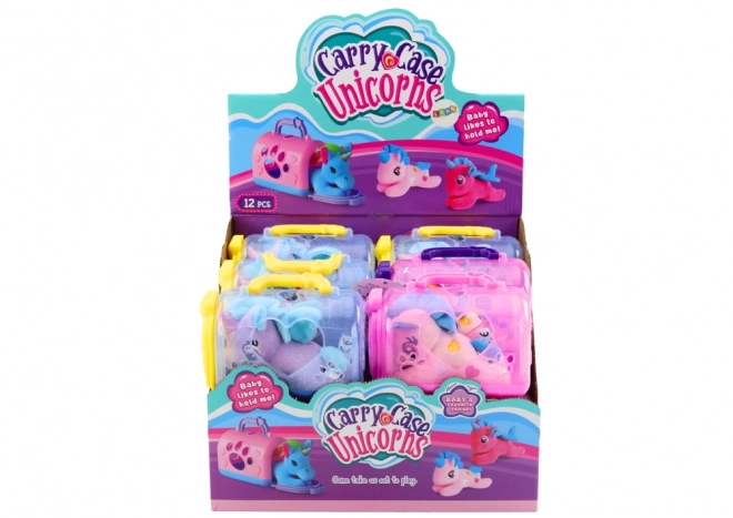 Petit licorne avec sac de transport - Jouet en peluche