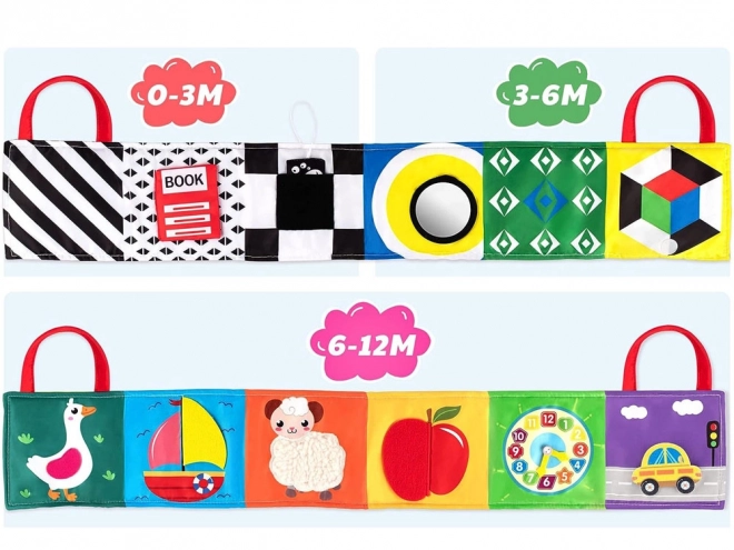 Livre sensoriel pliable pour bébés