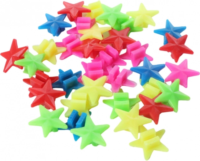Perles pour rayons de vélo Étoiles 35 pcs colorées