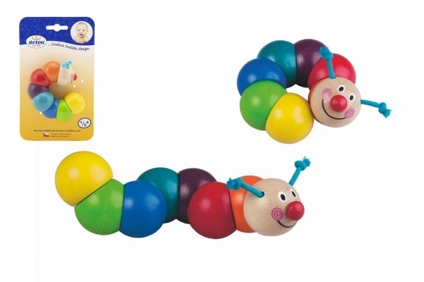 Housenka Tea colorée en bois 13cm sur carte 6m+