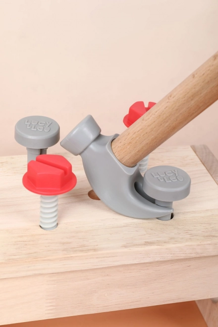 Lucy & Leo Grand charpentier - ensemble en bois d'outils avec établi