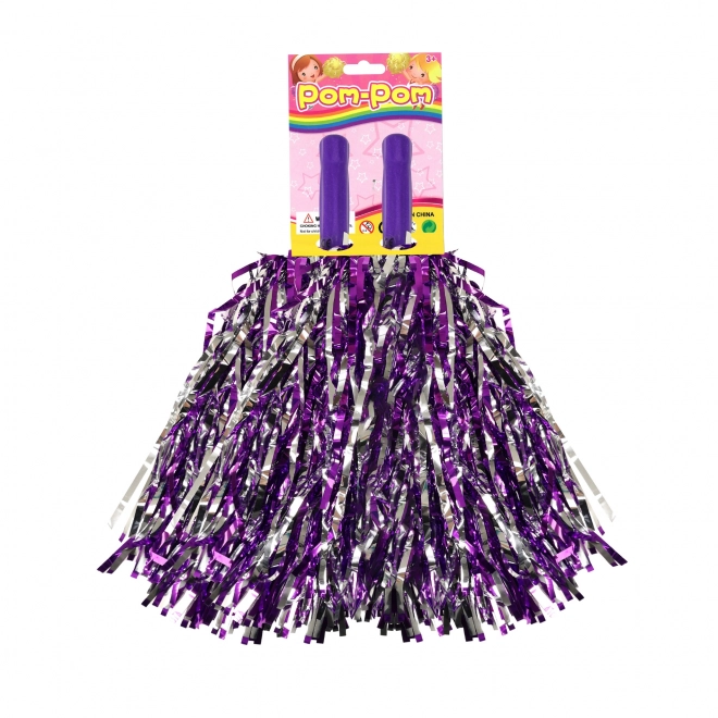 Pompons violet-argent