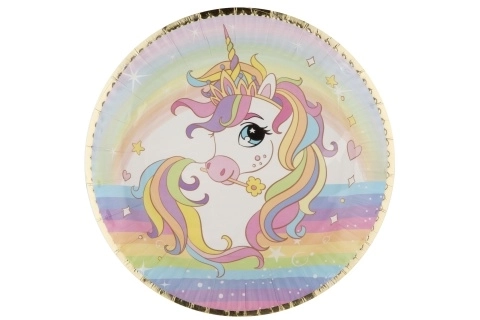 Plateaux en papier - licorne 6pcs