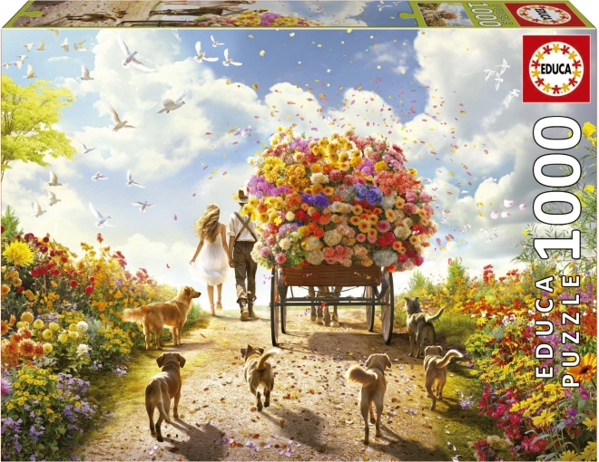Puzzle Educa Livraison de fleurs 1000 pièces