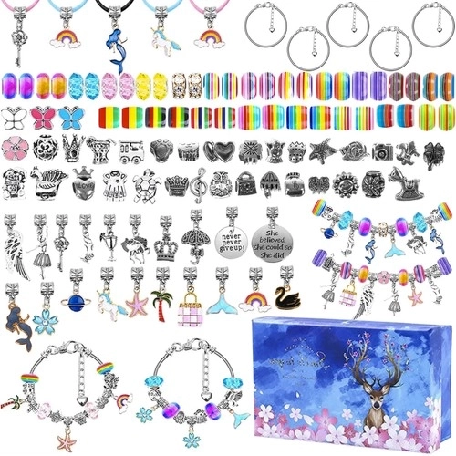 Perles pour la fabrication de bracelets - 107 pièces