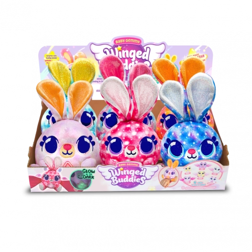 Baby Gemmy lapin en peluche ailé